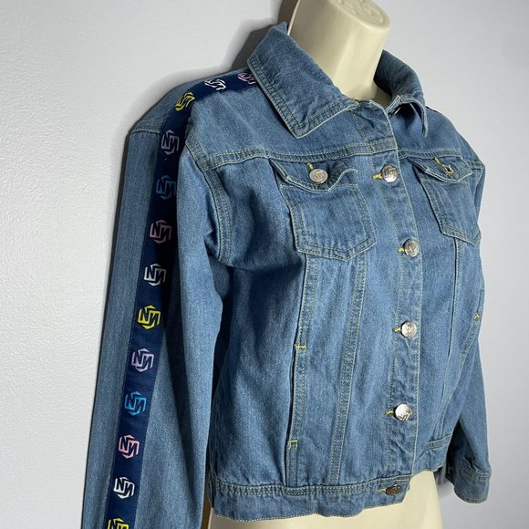 Norris Nuts Relaxed Denim Jacket Multi Logo Repeat - Picture 6 of 12